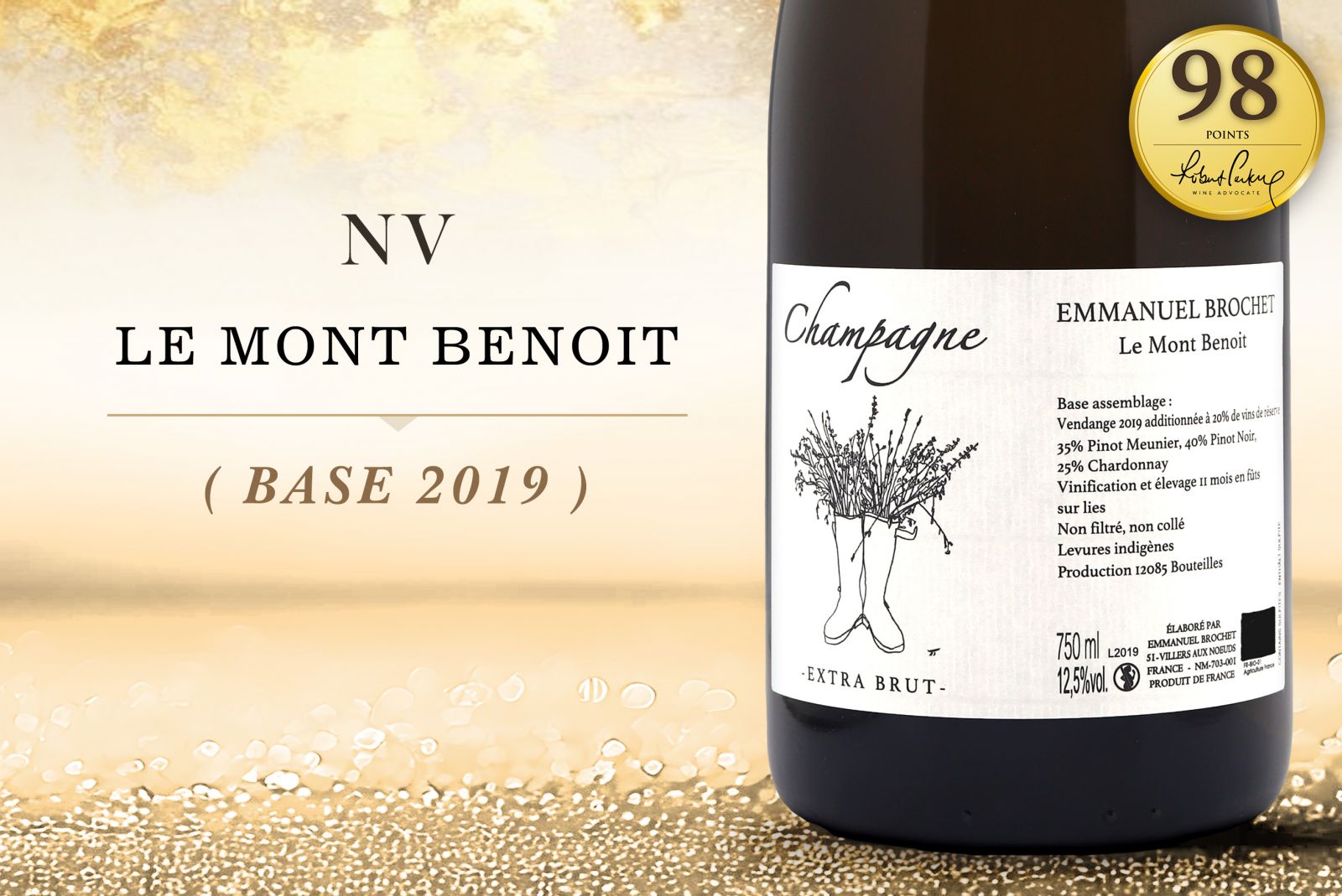 白堊坡最佳詮釋者：新銳權威認定的香檳代表Emmanuel Brochet Le Mont