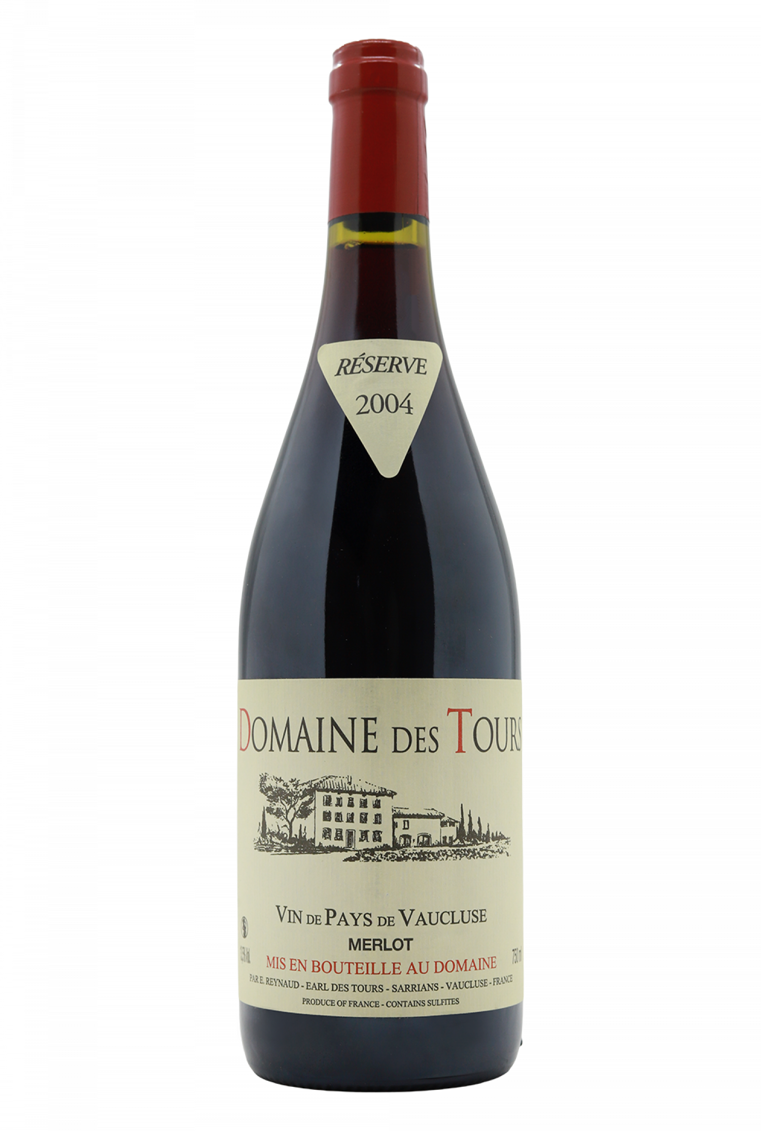 2004 Domaine des Tours Vin de Pays de Vaucluse Reserve Merlot Rouge ( Rayas )