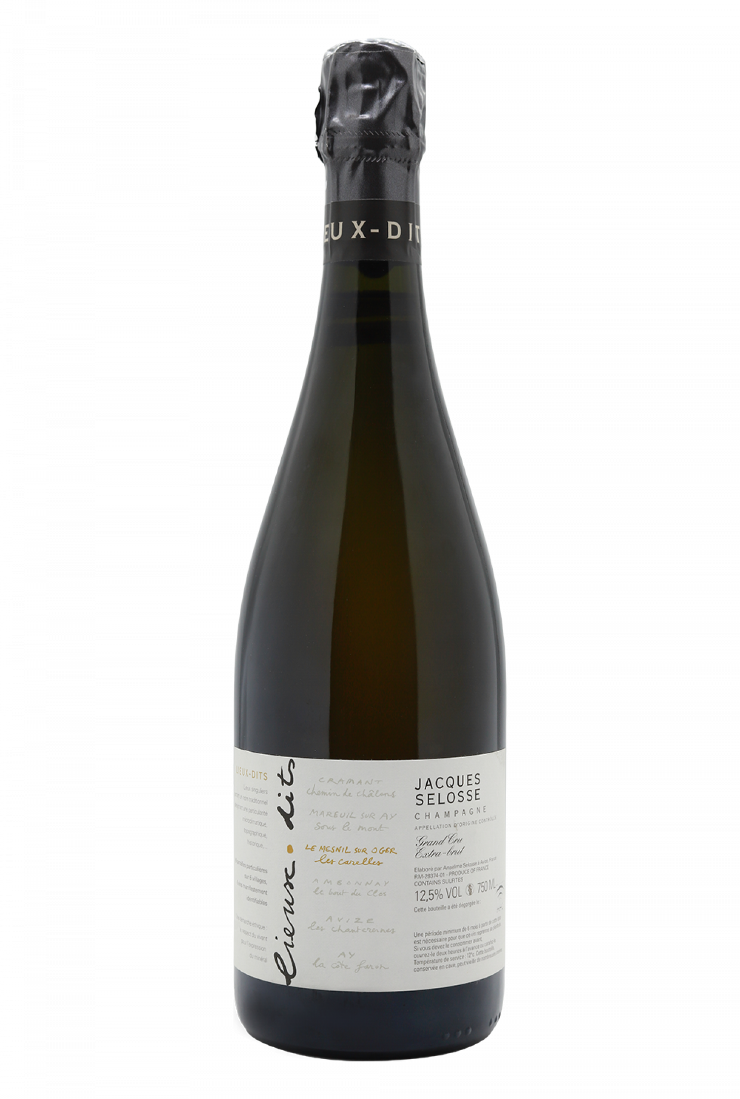 NV Jacques Selosse Lieux-dits Les Carelles Le Mesnil Sur Oger Grand Cru Blanc de Blancs Extra Brut Naked(Deg:2024)