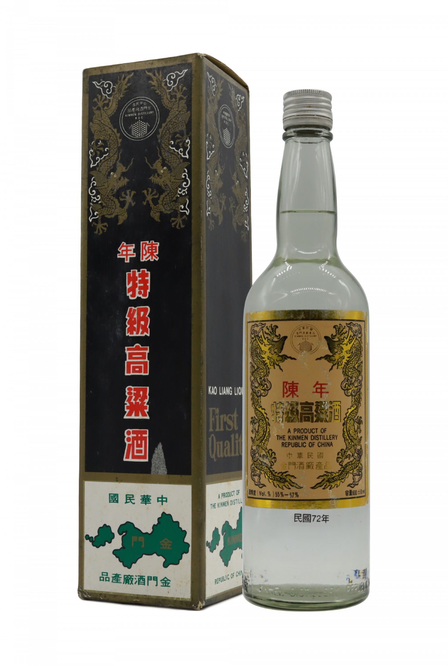 金門高粱 黑金剛 陳年特級金門高粱 民國72年 600ml