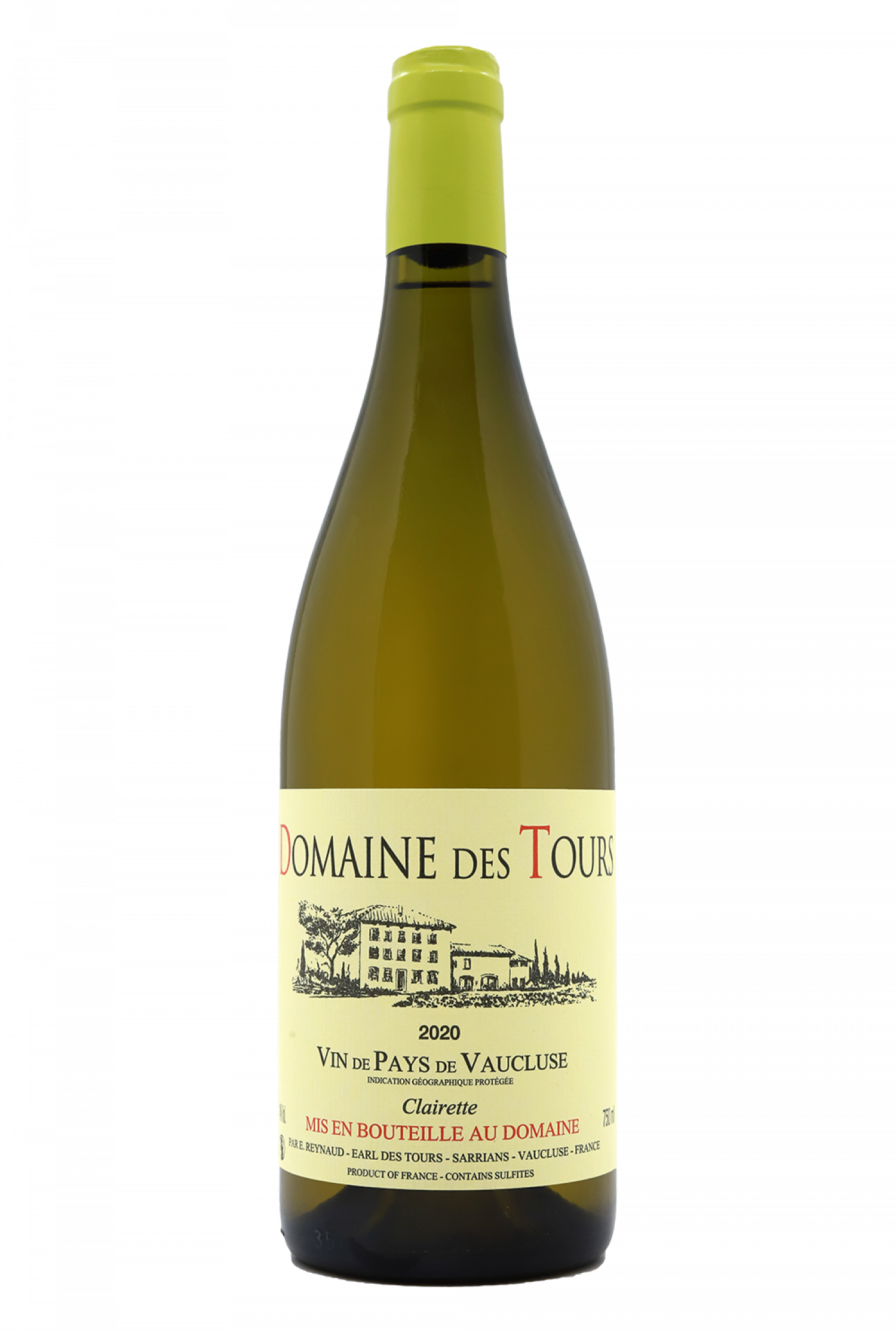 2020 Domaine des Tours Vin de Pays de Vaucluse Blanc