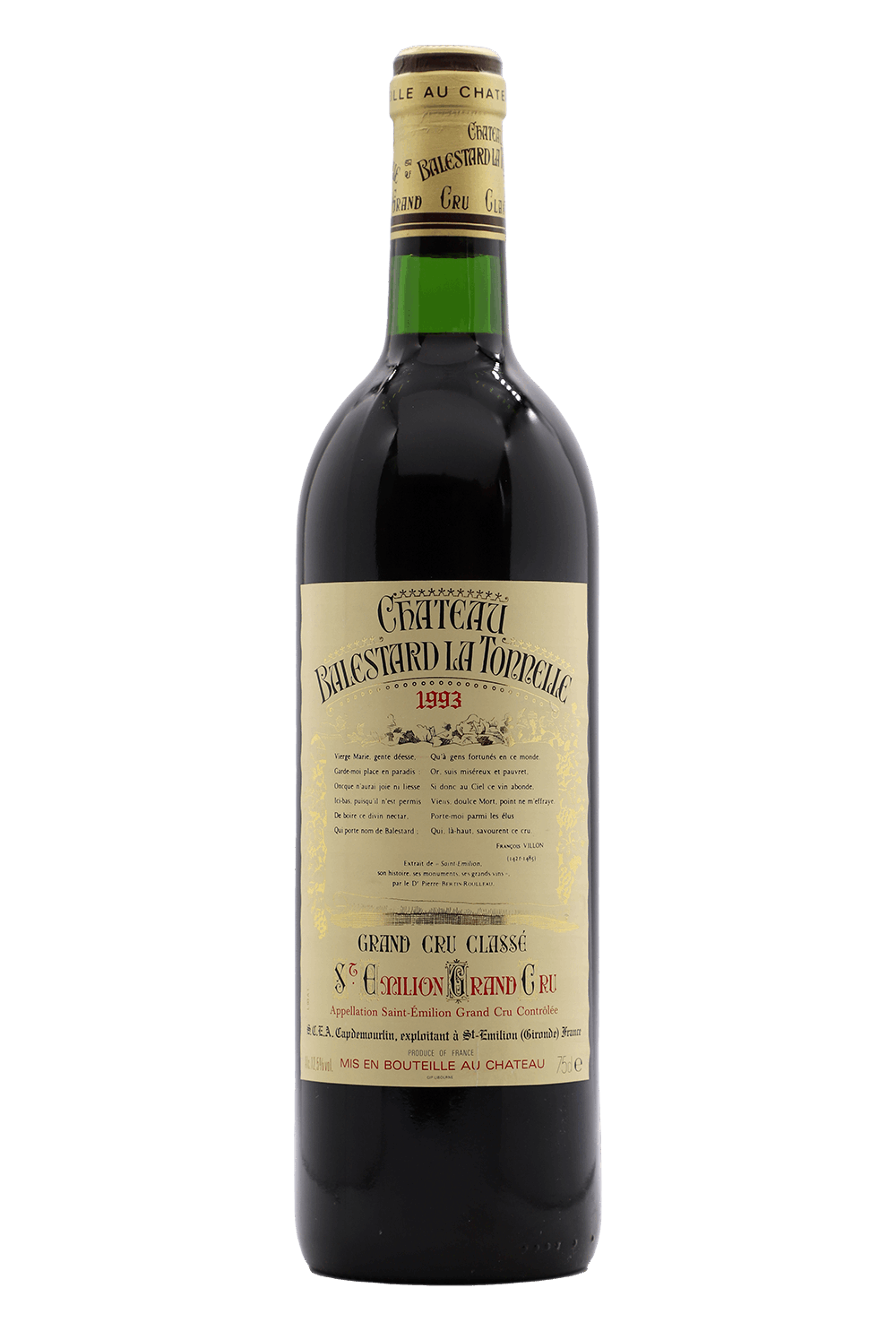 1993 Chateau Balestard La Tonnelle St Emilion Grand Cru