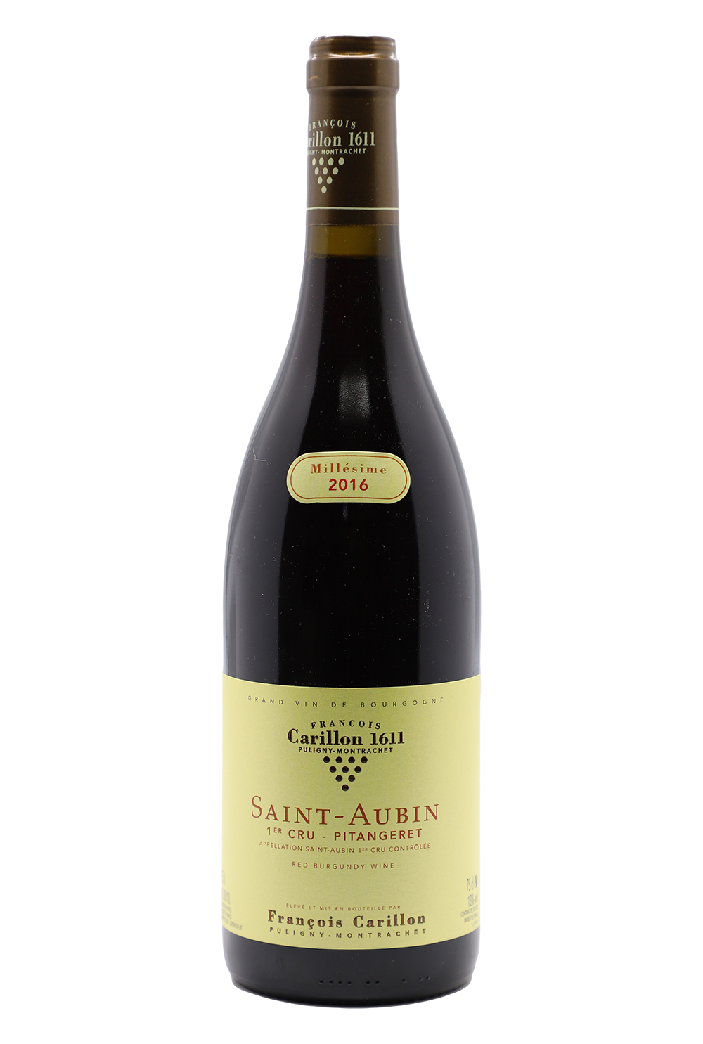 2016 Francois Carillon Saint Aubin Pitangerets Rouge