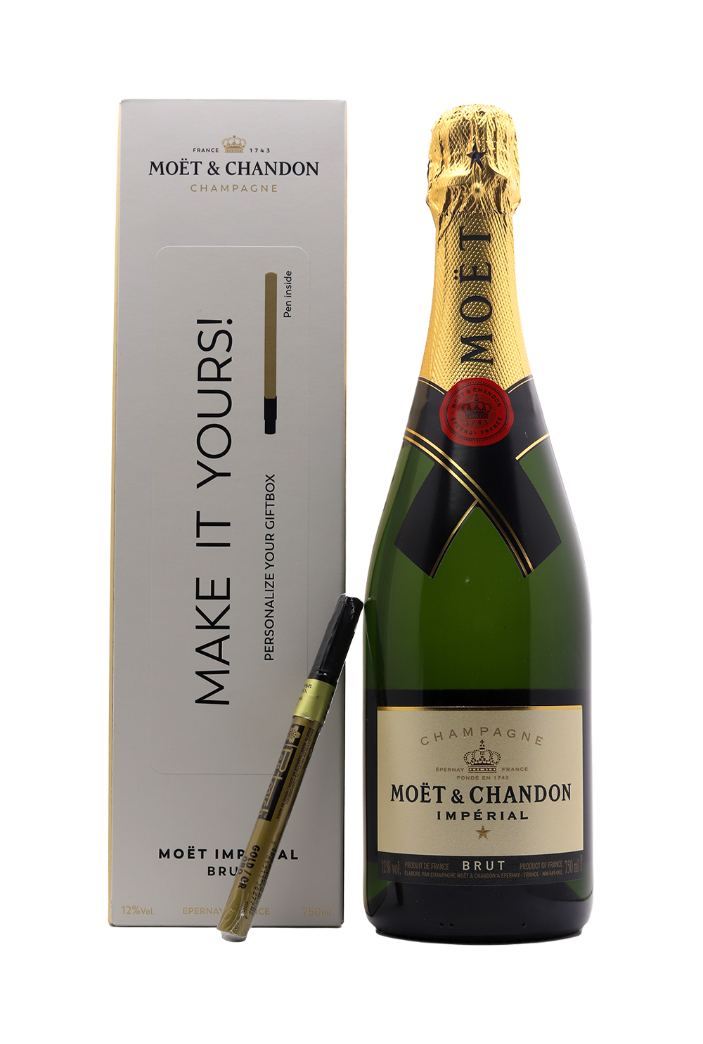 NV Moet & Chandon Imperial Brut Customizable Cardboard Gift Box
