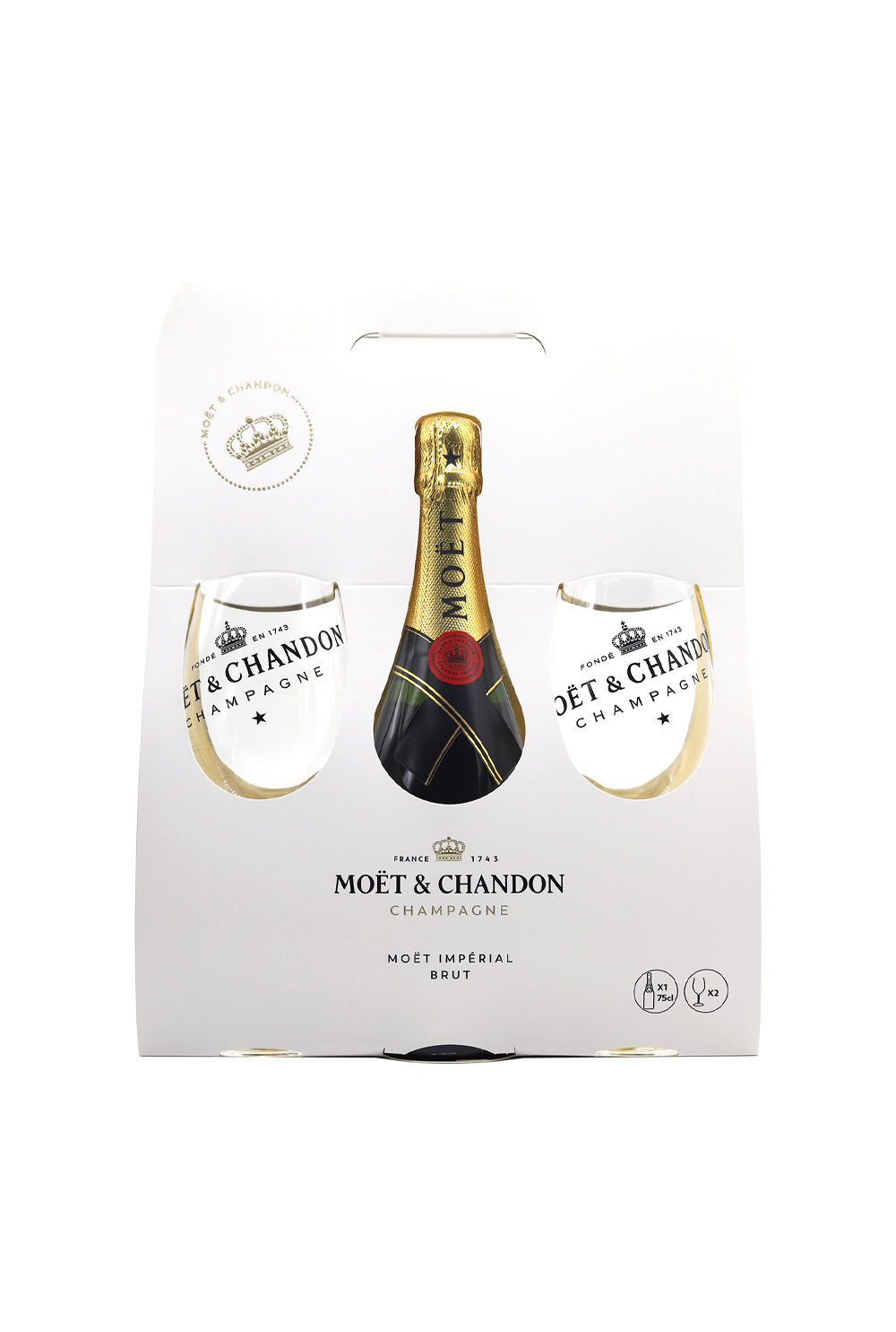 NV Moet & Chandon Imperial Brut Party Set Gift Box With 2 Glasses 派對雙杯組