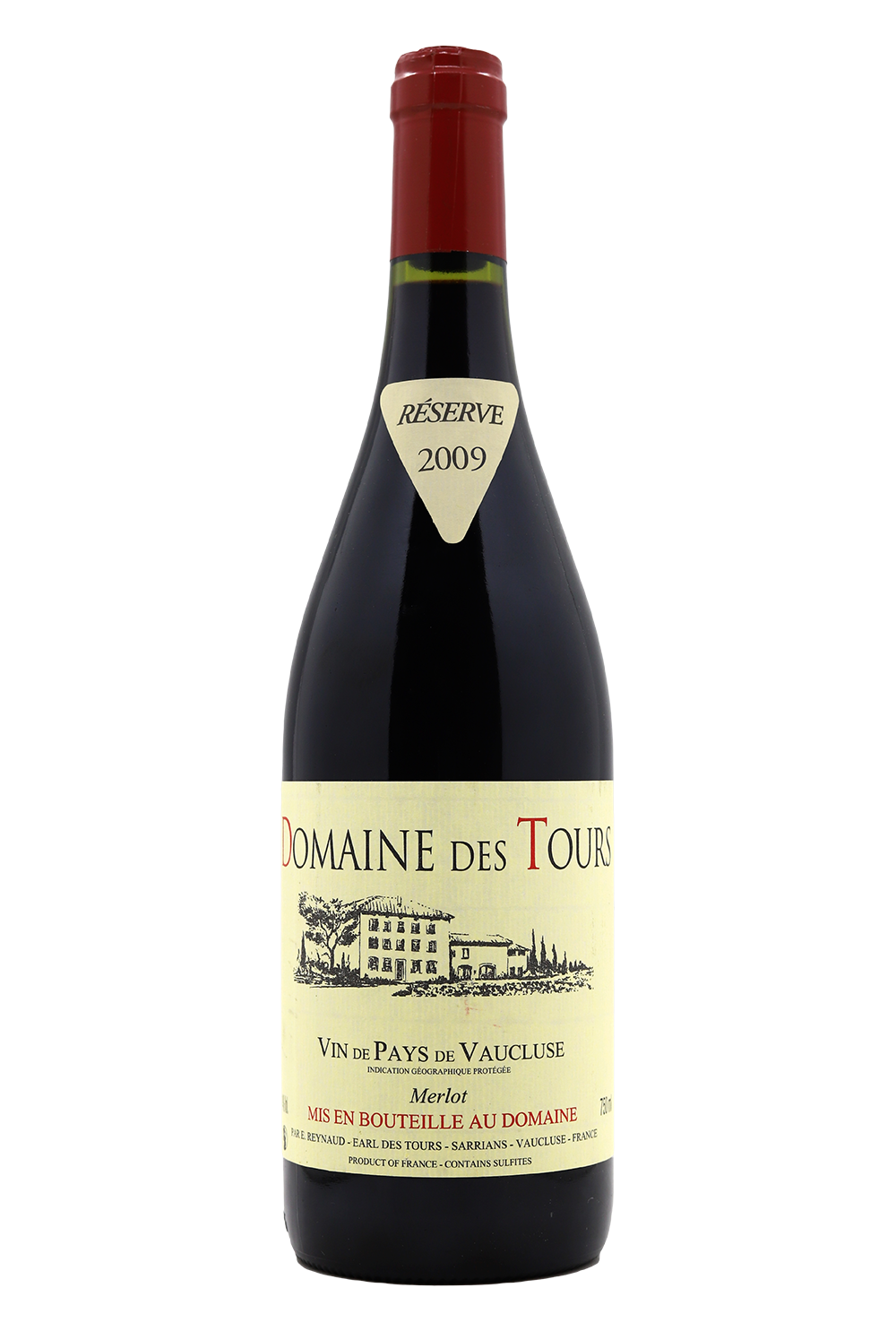 2009 Domaine des Tours Vin de Pays de Vaucluse Reserve Merlot Rouge