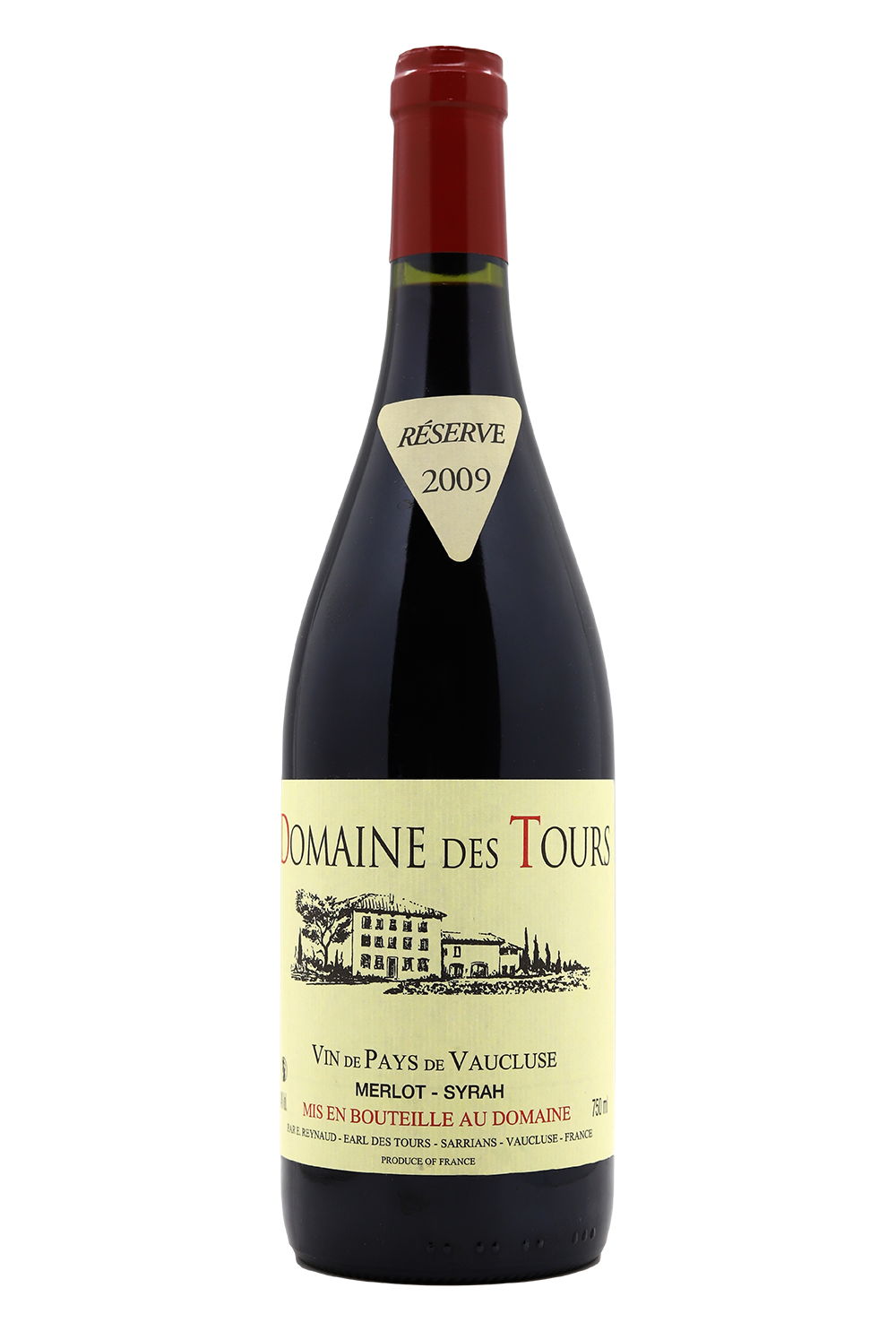 2009 Domaine des Tours Vin de Pays de Vaucluse Reserve Merlot-Syrah Rouge