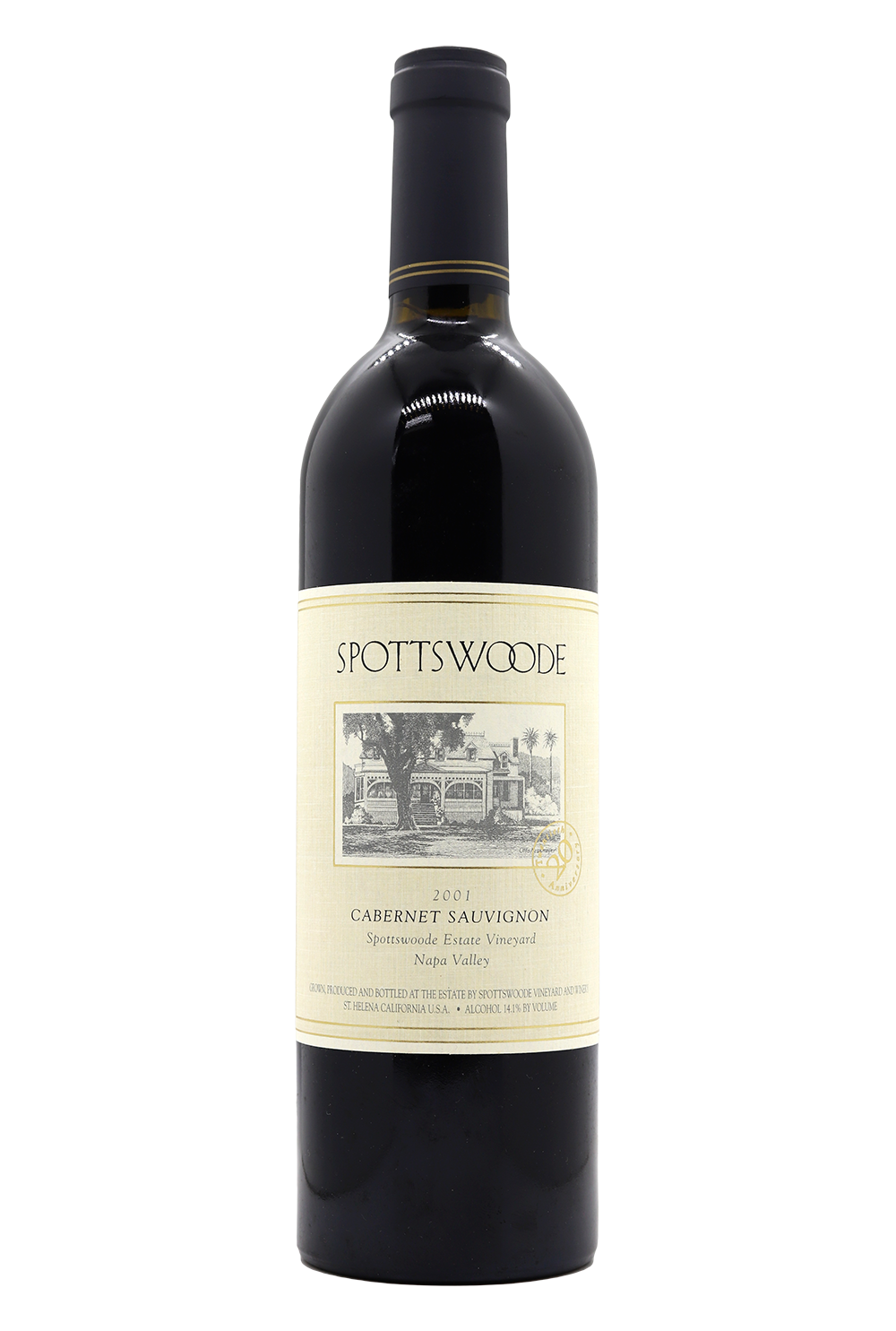 2001 Spottswoode Cabernet Sauvignon Spottswoode Estate Vineyard St Helena Napa Valley 20th Anniversa