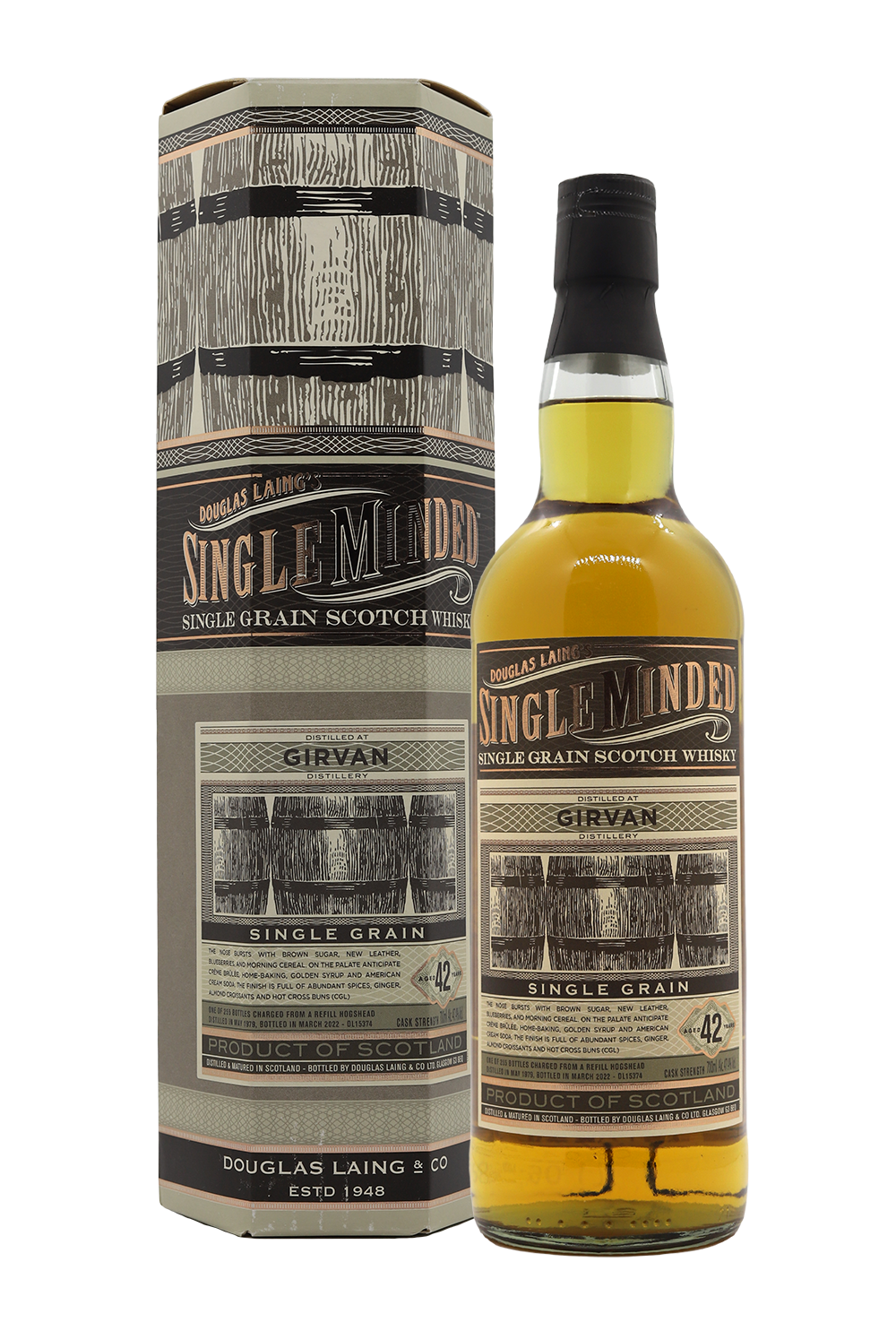 1979 Douglas Laing Single Minded Girvan Single Grain 42 Years 47.4%