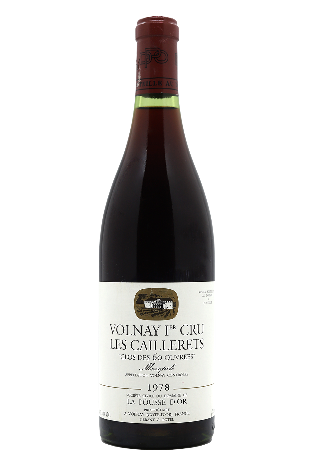 1978 Domaine de la Pousse d'Or Volnay 1er Cru Les Cailleret Clos des 60 Ouvrees Monopole