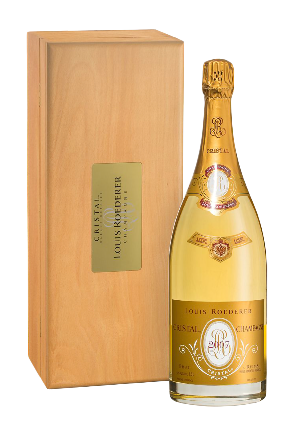 2007 Louis Roederer Cristal Brut Wood Box Magnum
