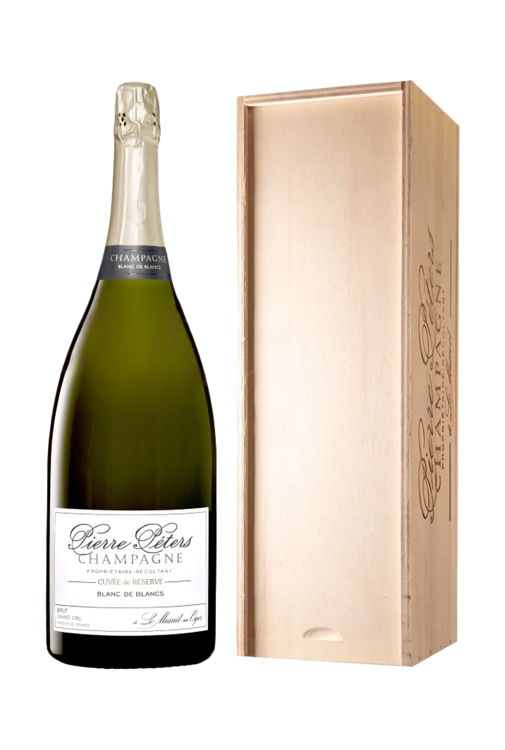 NV Pierre Peters Cuvee de Reserve Blanc de Blancs Grand Cru Brut Gift Box 3L