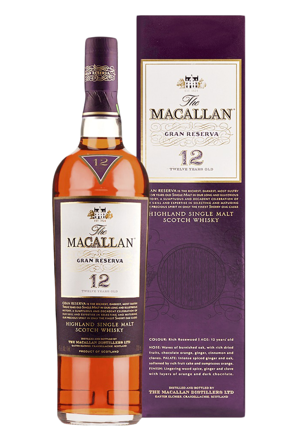 The Macallan 12 Years Gran Reserva High Land Single Malt Scotch Whisky 45.6%