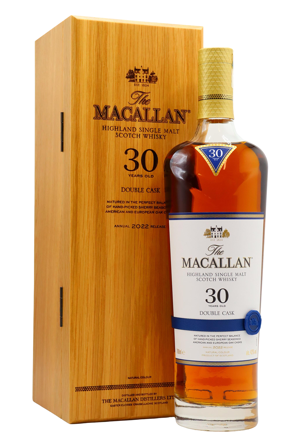 The Macallan 30 Years Old Double Cask Highland Single Malt Scotch Whisky Annual 2022 Release 麥卡倫雪莉雙桶