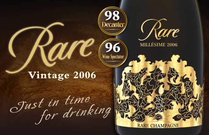 正值適飲：與自然力量抗衡的香檳2006 Champagne RareDecanter:98  Wine Searcher:96